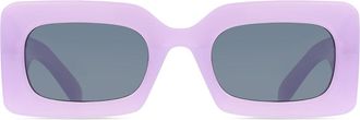 LMNT Sunglasses Square Full Rim Plastic Womens Sunglasses Purple Size 50 - Free Lenses - LMNT