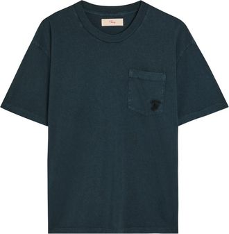 Cherry Los Angeles Western Athletic Logo-embroidered Cotton T-shirt - Black - Xxl