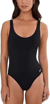Nike Effortless Essential U- Back One Piece Womens Swimsuits One Piece Black : LG, Polyester/Spandex