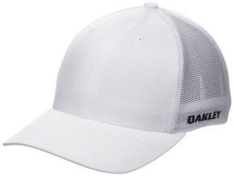 Oakley Mens Golf Cresting Trucker Hat, White, X-Large