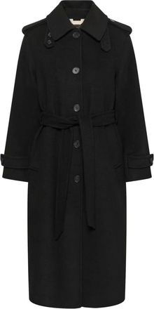 Part Two Carmellapw Otw - Dames - Trenchcoats - Zwart - L - Wol - Jassen
