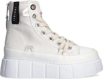 INUIKII Sneakers alte Matilda in tela - Bianco