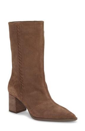 Vince Camuto Lorrys Whipstitch Block Heel Boot in Toasted Taupe at Nordstrom Rack, Size 10