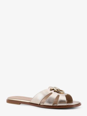 Pinko Womens Sandals Milly Gold Leather