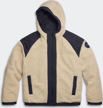 Canada Goose Blouson aviateur r&eacute;versible en molleton Alberni pour homme (Hommes, Desert Sand/ Desert Sand, TG)