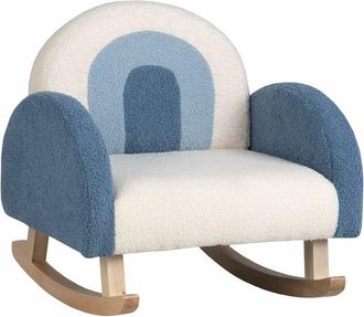 Costway Costway Silla Mecedora Infantil, Sill&oacute;n Moderno Con Patas De Madera De &Aacute;lamo Para Ni&ntilde;os De 3 A 5 A&ntilde;os, Dise&ntilde;o Antivuelco, Bonito Sill&oacute;n, Sof&aacute; Individu
