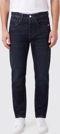 Amish Miles Mid-Rise Slim Fit Jeans in Blue Cotton Denim