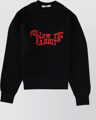 Msgm graphic print crew neck knitwear