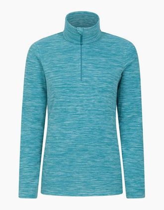 Mountain Warehouse Womens Mountain Warehouse Womens/Ladies Snowdon Melange Fleece Top - Blue/Green - Size: 10