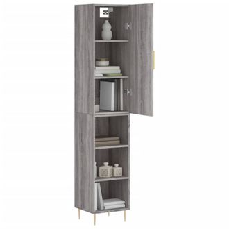 Berkfield Home Highboard Grey Sonoma 34.5x34x180 cm Engineered Wood