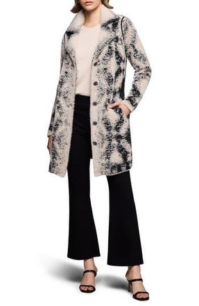 Nic+Zoe Diamond Pattern Coat in Black Multi at Nordstrom Rack, Size Medium