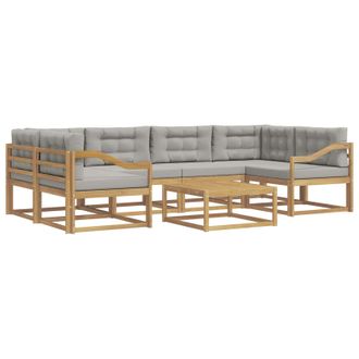 vidaXL Conjunto De Sof&aacute;s De Exterior 5 Pcs Blanco Y Gris Claro Vidaxl