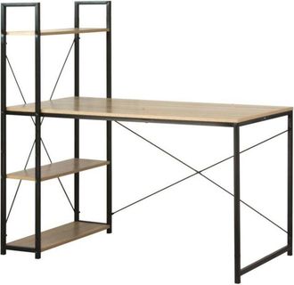 Calicosy Scrivania L120 cm con 4 mensole stile industriale