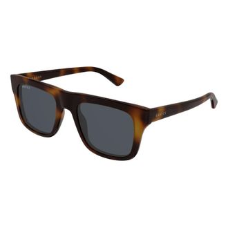 Gucci Gg 2242S Rechthoekige Zonnebril - Heren - Zonnebrillen - Bruin - 51 MM - Nylon - Accessoires