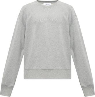 Alexander McQueen Logo Sweatshirt - Heren - Sweatshirts - Grijs - 2XL - Katoen - Hoodies & sweatvesten