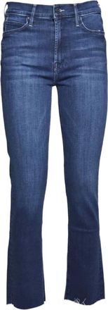 Mother Mid Rise Dazzler Ankle Fray - Dames - Bootcut Jeans - Blauw - W28 - Katoen - Jeans