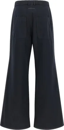 Maison Margiela Sculptural Draping Cotton Canvas Trousers - Black
