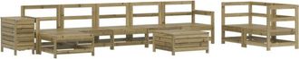 vidaXL 10 Piece Garden Sofa Set Impregnated Wood Pine vidaXL