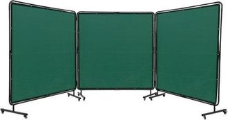 OEM 3-panel-schwei&szlig;vorhang 1,8 X 1,8m Schwei&szlig;schutzvorhang Aus Flammhemmendem Vinyl Schwei&szlig;schutzwand Mit 6 Schwenkr&auml;dern Und Einem 6-stufigen Uv-schutz S