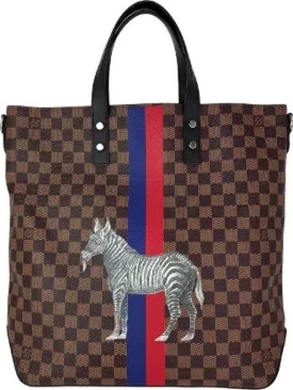 Louis Vuitton Tweedehands Canvas Louis Vuitton tassen - Dames - Vintage Handtas - Bruin - ONE Size - Leer - Vintage