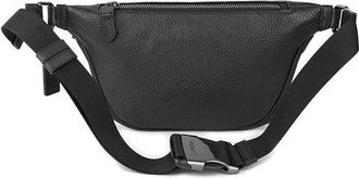 Coach Pebbled Leather Belt Bag - Black