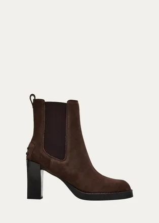 Tod's 80mm Suede Chelsea Boots