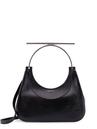 Alexander McQueen Leather Handbag With Frontal Logo-Donna