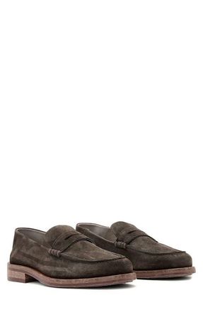AllSaints Bloom Convertible Penny Loafer in Dark Brown at Nordstrom, Size 13