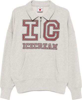 Icecream Felpa con applicazione - Grigio