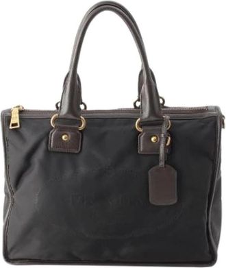 Prada Pre-owned Nylon Satchel - Dames - Vintage Handtas - Zwart - ONE Size - Nylon - Vintage
