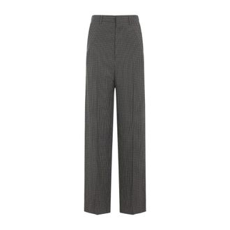 Balenciaga Straight Trousers, female, Gray, XS, Large Tailored Trousers