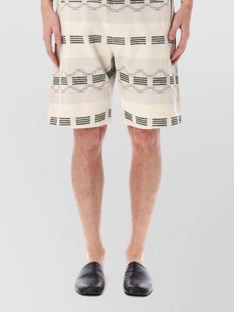 Isabel Marant jacquard bermuda shorts knee length striped