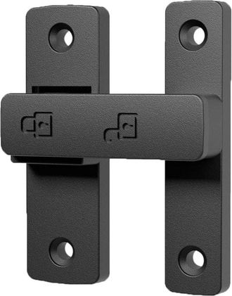 OEM Pestillo Robusto Para Puertas Correderas/abatibles Con Cerradura De Seguridad - Negro