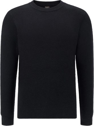 Boggi Milano Truien & Vesten, Heren, Blauw, XS, Wol, Merino Wool Ronde Hals Stiksels