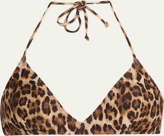 Nili Lotan Printed Triangle Bikini Top