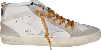 Golden Goose Mid Star Suede Toe Spur Leather Upper Sneakers