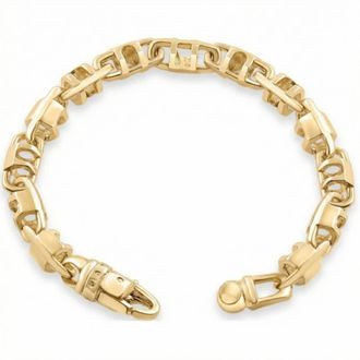 Pompeii3 Mens 14k Gold (46gram) or Platinum (86gram) 7.5mm Link Bracelet 8.5