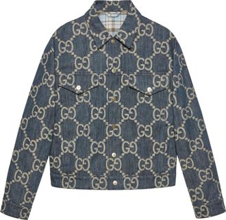 Gucci Jumbo GG Denim Jacket Blue Ivory 674338-XDBTY-4492