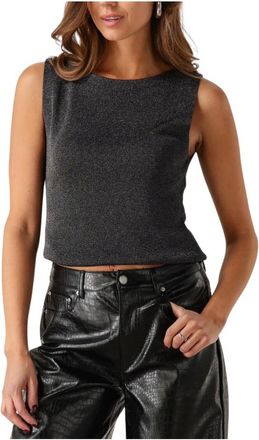 Modstr&ouml;m Zilveren Glamour Top - Dames - Tops zonder mouwen - Grijs - XS - Polyester - Tops