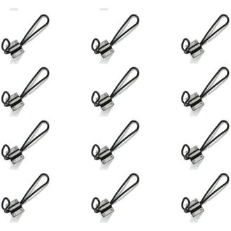 OEM Juego De 12 Ganchos De Metal Negro Para Abrigos, Perchero, Ganchos De Almacenamiento Para Ba&ntilde;o, Cocina Y Dormitorio -crezuo