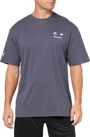 Puma Mens BMW M Motorsport Essentials Logo T-Shirt, Galactic Gray, Large