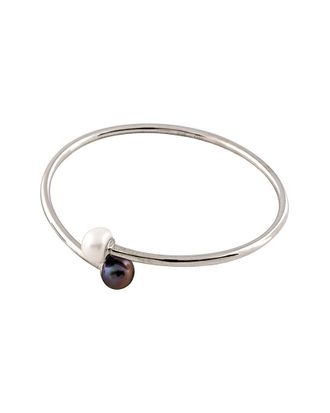 Splendid Pearls Rhodium Plated Silver 9-9.5Mm Freshwater Pearl Bracelet