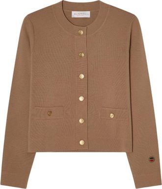 Busnel Aria Cardigan - Dames - Vesten - Bruin - L - Wol - Truien & Vesten