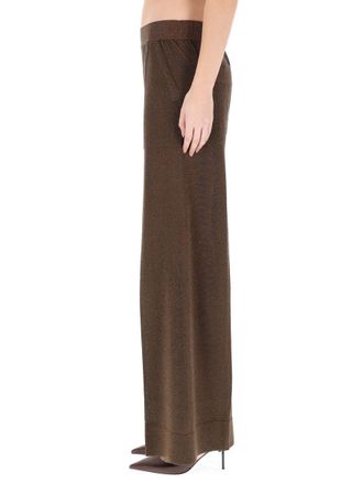 Circus Hotel Tailored Viscose Trousers - Brown