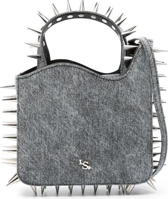 Le Silla Borsa tote Ivy denim piccola - Nero