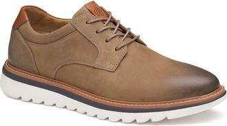 Johnston & Murphy Braydon Plain Toe Derby in Dark Taupe Oiled Nubuck at Nordstrom, Size 12