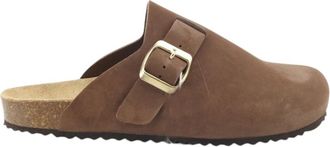 Geox Sabot - Dames - Slip ons - Bruin - 39 EU - Leer - Schoenen
