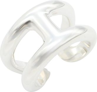 Herm&egrave;s Silver Silver 925 Band Ring (Pre-Owned)