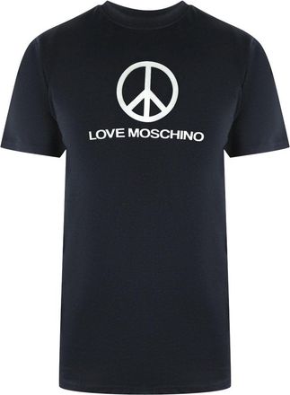 Moschino Love Moschino Peace Logo Zwart T-shirt