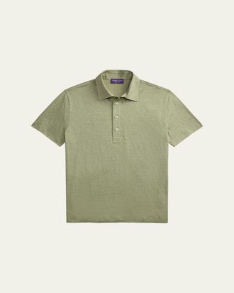 Ralph Lauren Purple Label Linen Jersey Polo Shirt